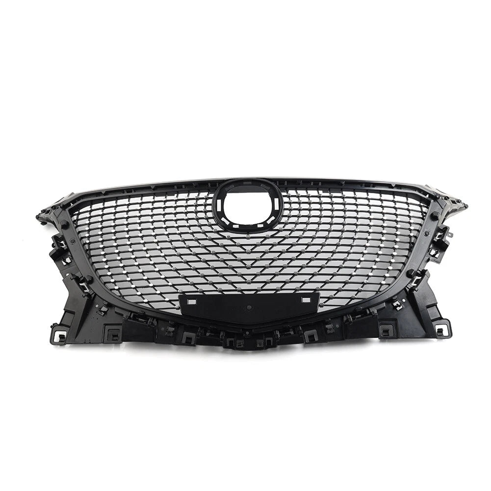 Diamond Style Front Middle Bumper Mesh Grille for Mazda 3 Axela (2014-2016)