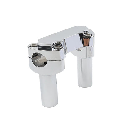 3.5" Chrome Handlebar Riser & Top Clamp for Harley Dyna, Road Glide (2006-2023)