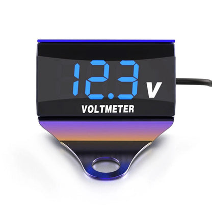 Blue LED Digital Voltmeter Display for Universal Motorcycle 10-150V