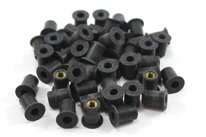 Well Nuts / 50x 5mm Thread 10mm OD / Rubber Rubnuts for Lotus Elise VX220 M5