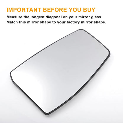 Right Side White Heated Mirror Glass for Ford Tourneo (2012-2022)