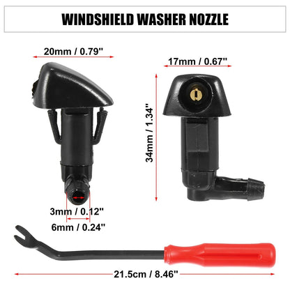 9 Pcs Front Windshield Washer Nozzles for Honda Accord (2003-2007)