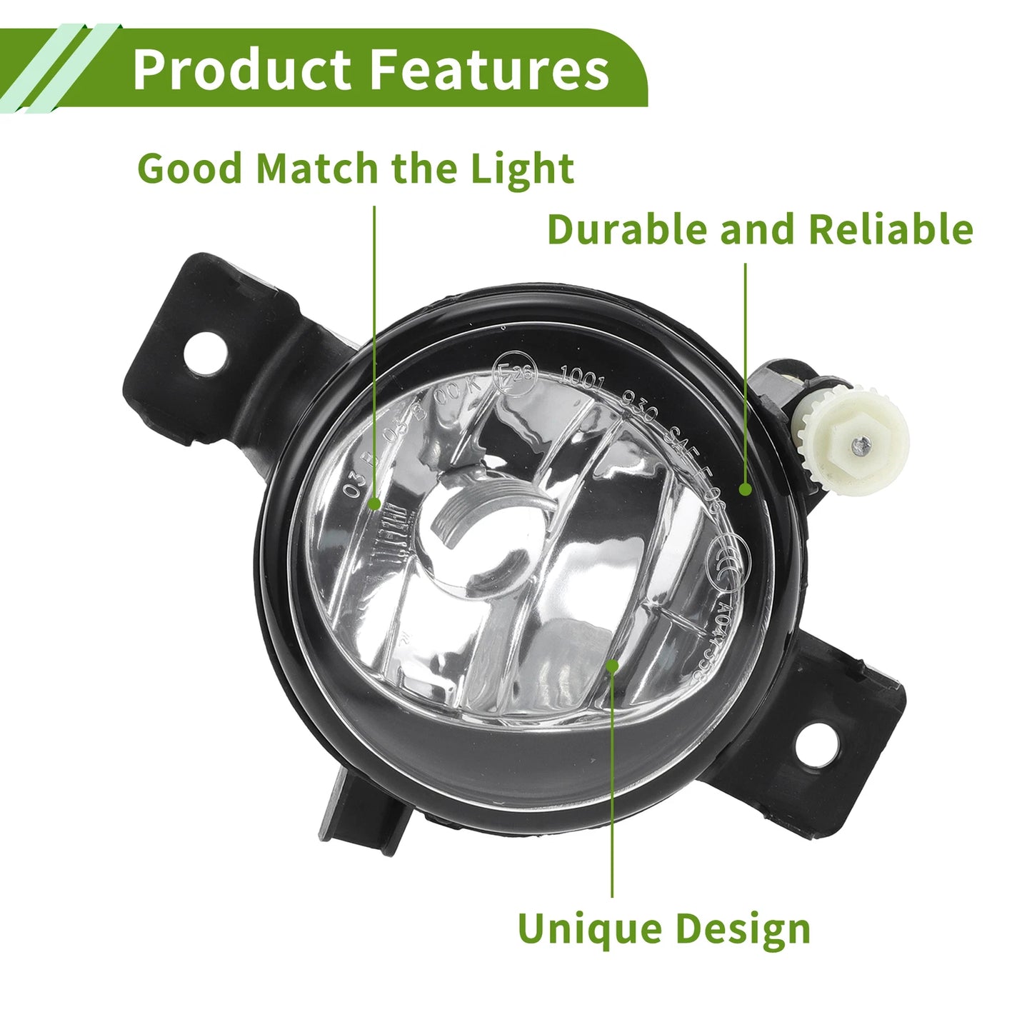 Right Fog Light Grill for BMW X5 2011-2013 (1 x Clear, Black)