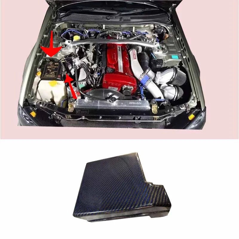 Real Carbon Fiber Engine Fuse Box Cover for Nissan Skyline R33 GTS GTR