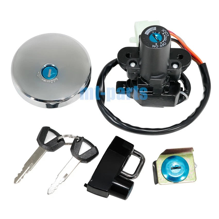 Ignition Key Switch Fuel Cap Seat Lock Set for Kawasaki W800 (2022-2025)