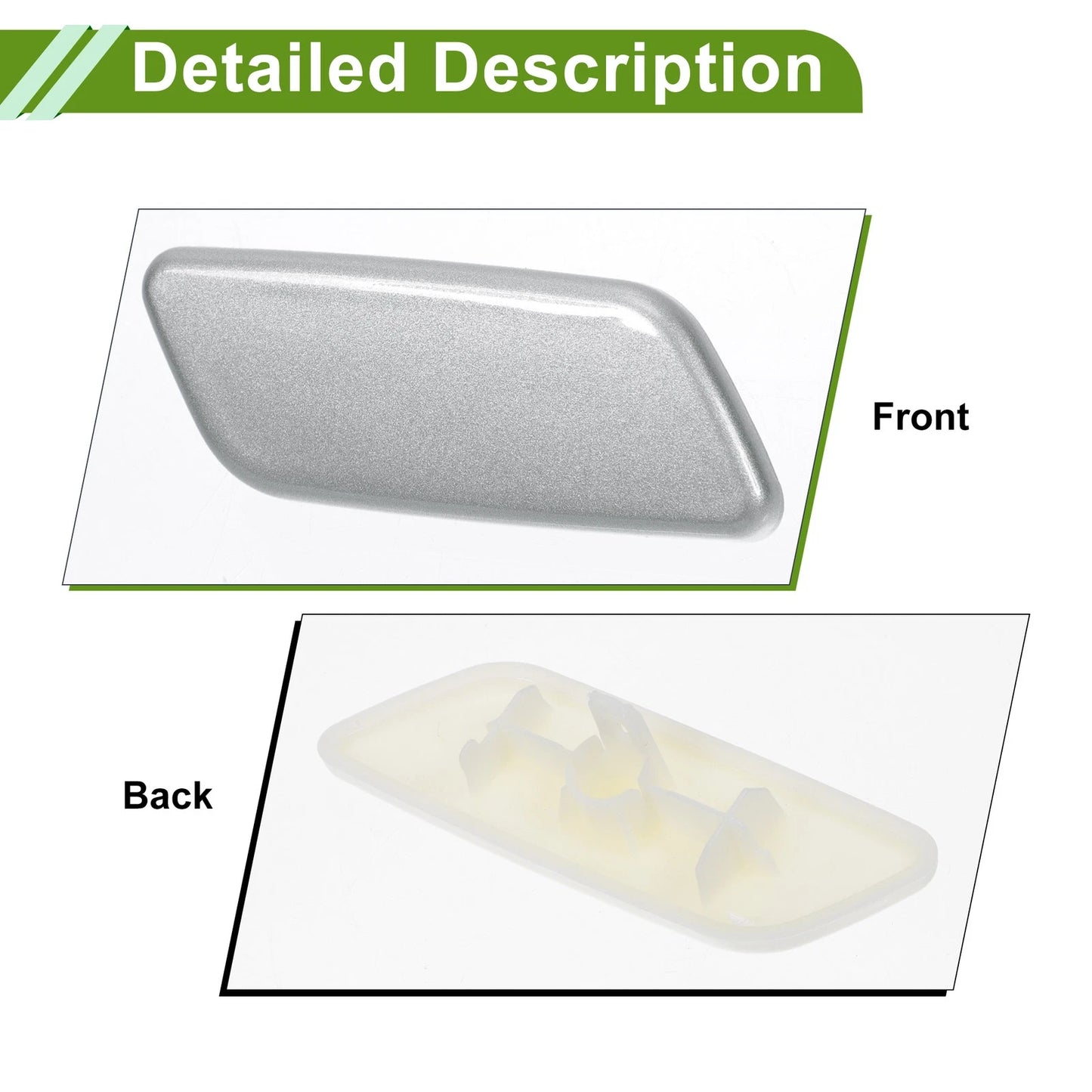 Front Right Washer Nozzle Cover for Toyota Prado (2012-2015) Silver Tone