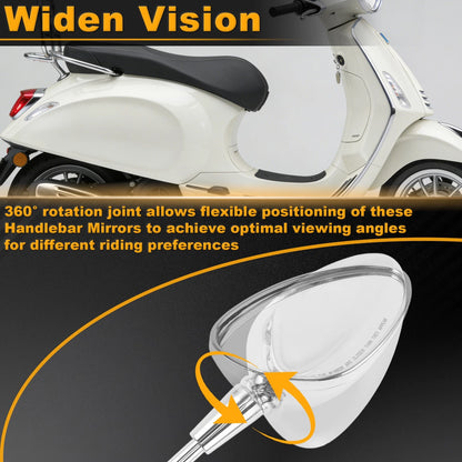 Motorcycle Rear View Mirrors Side Mount for Piaggio Vespa LXS125