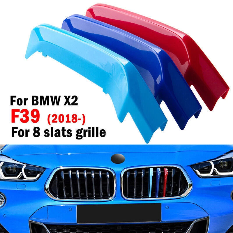 M-Power 8 Bars Kidney Grille Cover Insert Clips for BMW X2 F39 (2018-2020)