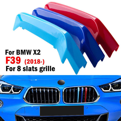 M-Power 8 Bars Kidney Grille Cover Insert Clips for BMW X2 F39 (2018-2020)