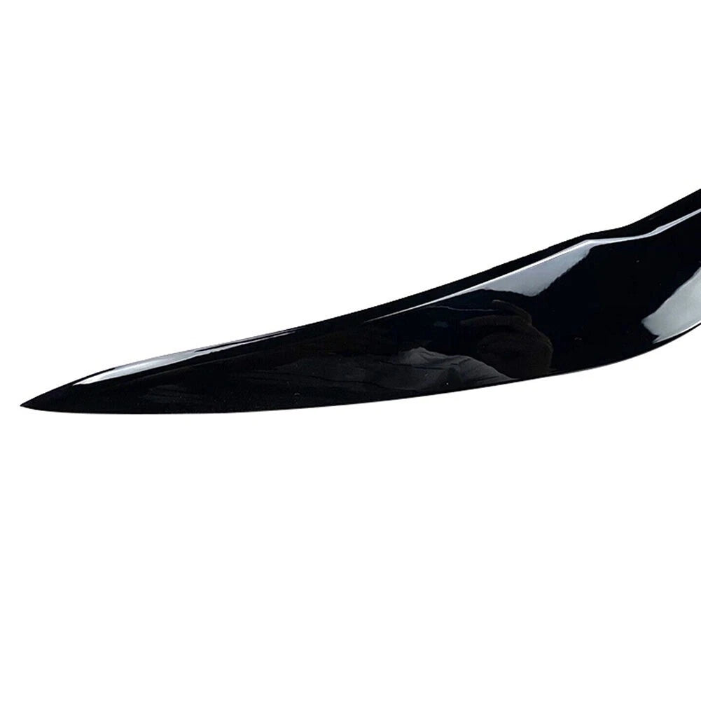 Headlight Eyelids Chrome Trim Cover ABS Black for BMW 1 Series (2015–2018)