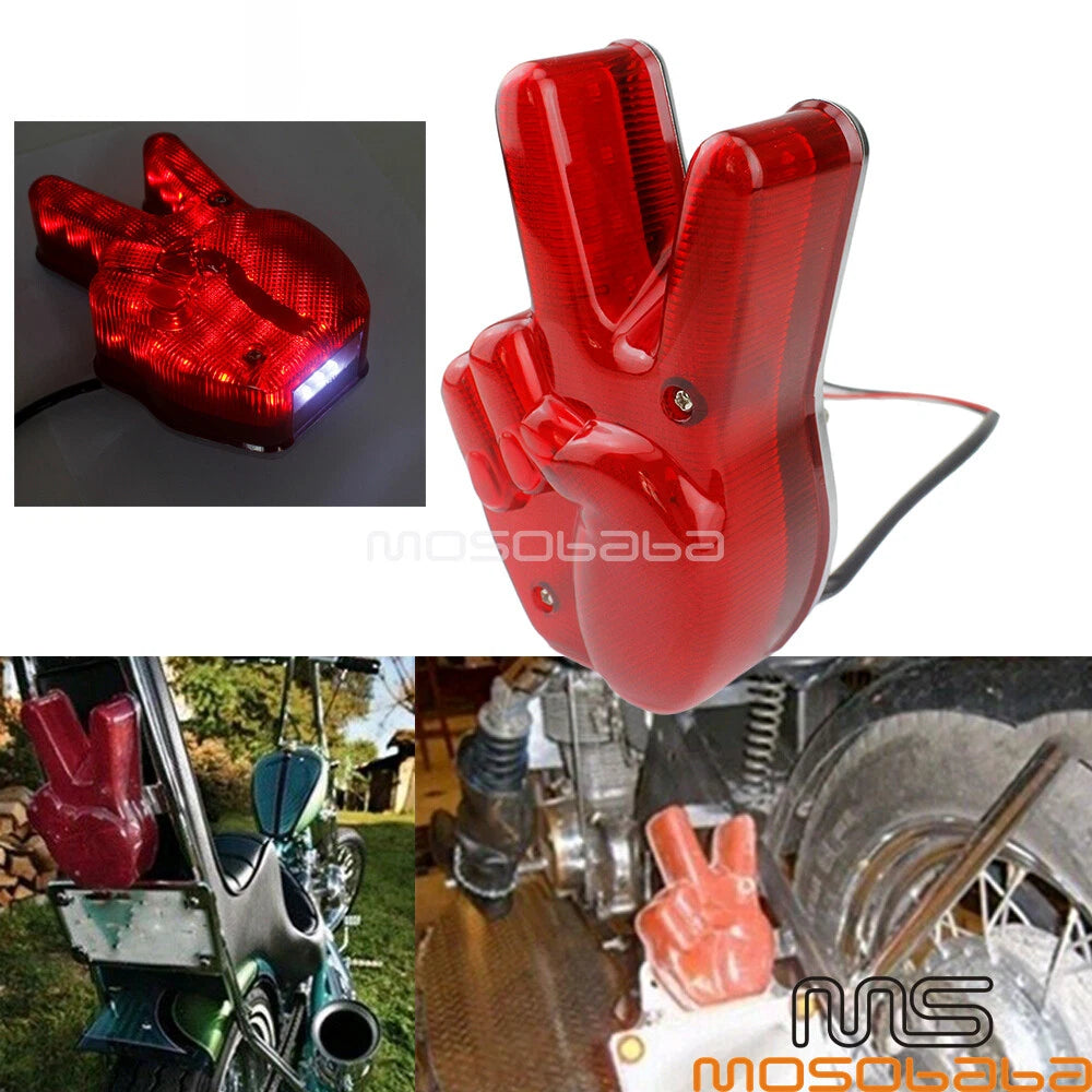 Red Rear Brake Tail Light LED Lights for Harley Bad Boy