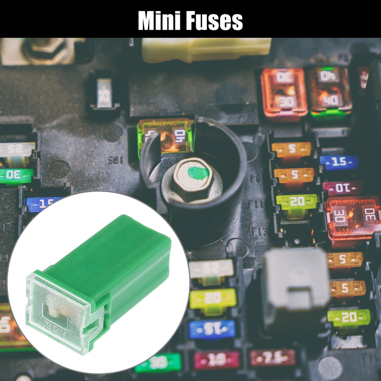 3 x 32V 40A Mini Block Fuse for Trucks & Pickup Cars