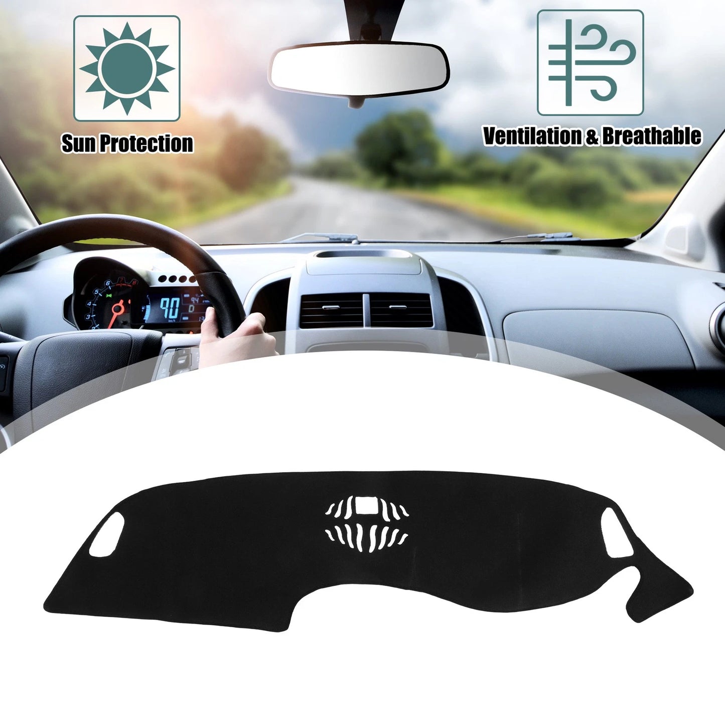 Black Dashboard Cover Mat Protector for Honda ZR-V (2023)