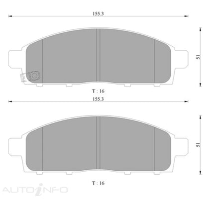 Front Slotted Dimpled Disc Brake Rotors + Pads for Challenger (2009-2015)