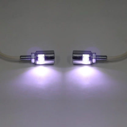 12V LED License Plate Light Lamp for Motorcycle Universal Chrome