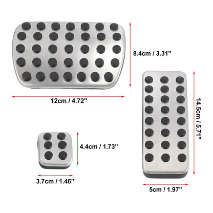3 x Manual Transmission Brake Gas Pedal Pad Covers for Mercedes-Benz