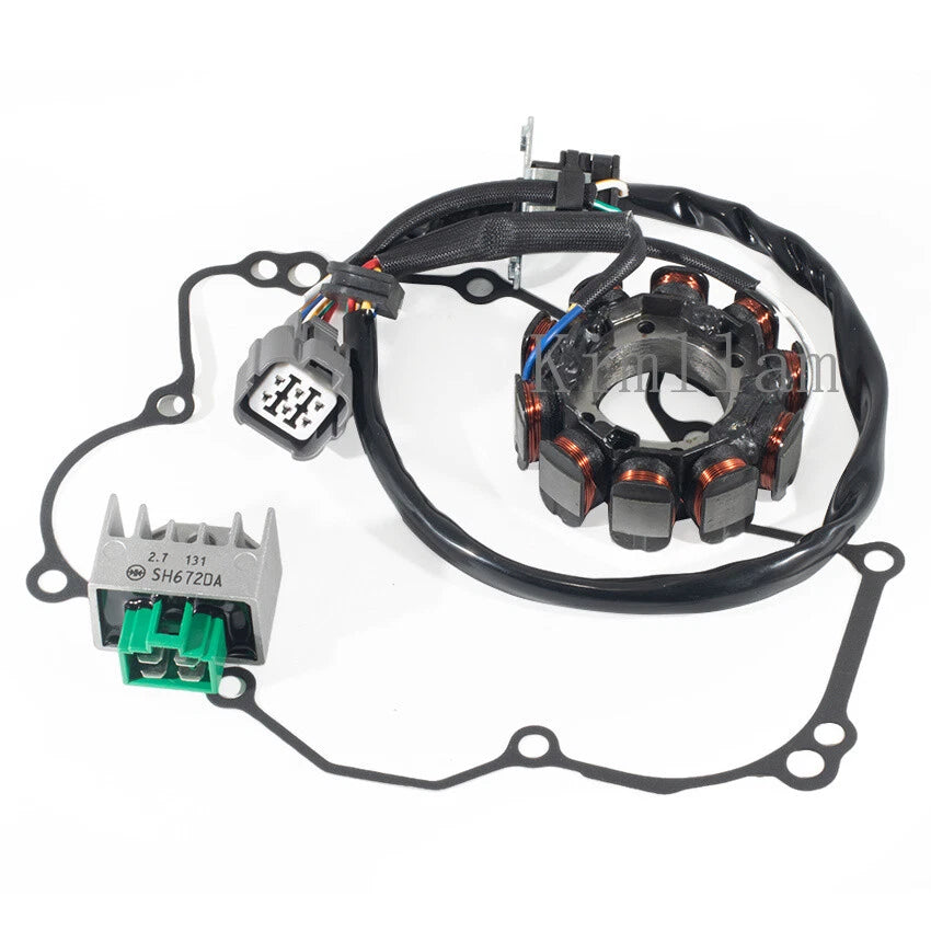 Stator Coil, Regulator Rectifier, Gasket for Kawasaki KLX450A 2008, KLX450R 2012-2019