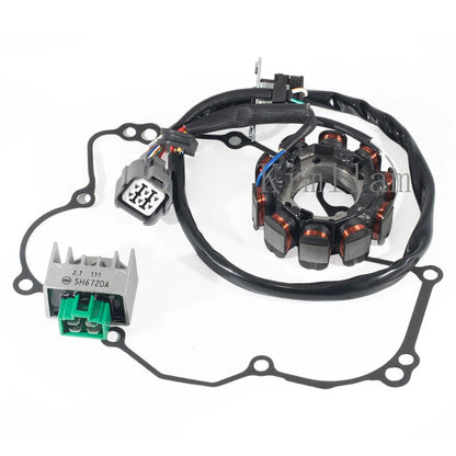 Stator Coil, Regulator Rectifier, Gasket for Kawasaki KLX450A 2008, KLX450R 2012-2019