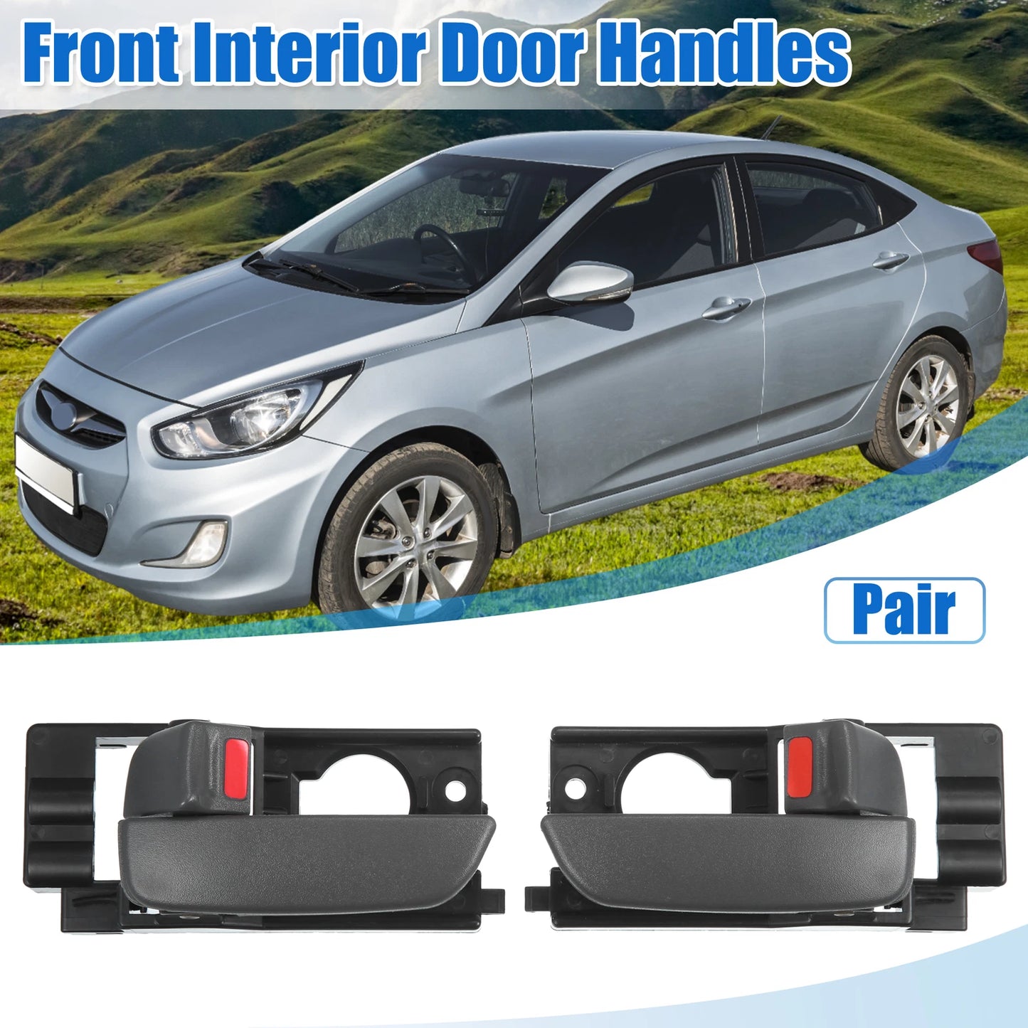 Front Inner Door Handle for Hyundai Accent (2010-2017) - 1 Pair