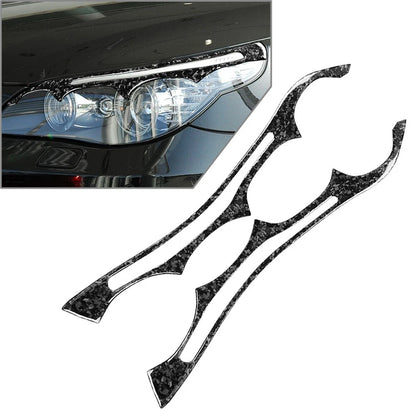Pair Headlight Eyebrow Eyelid Covers for BMW 5 Series E60 (2004-2010)