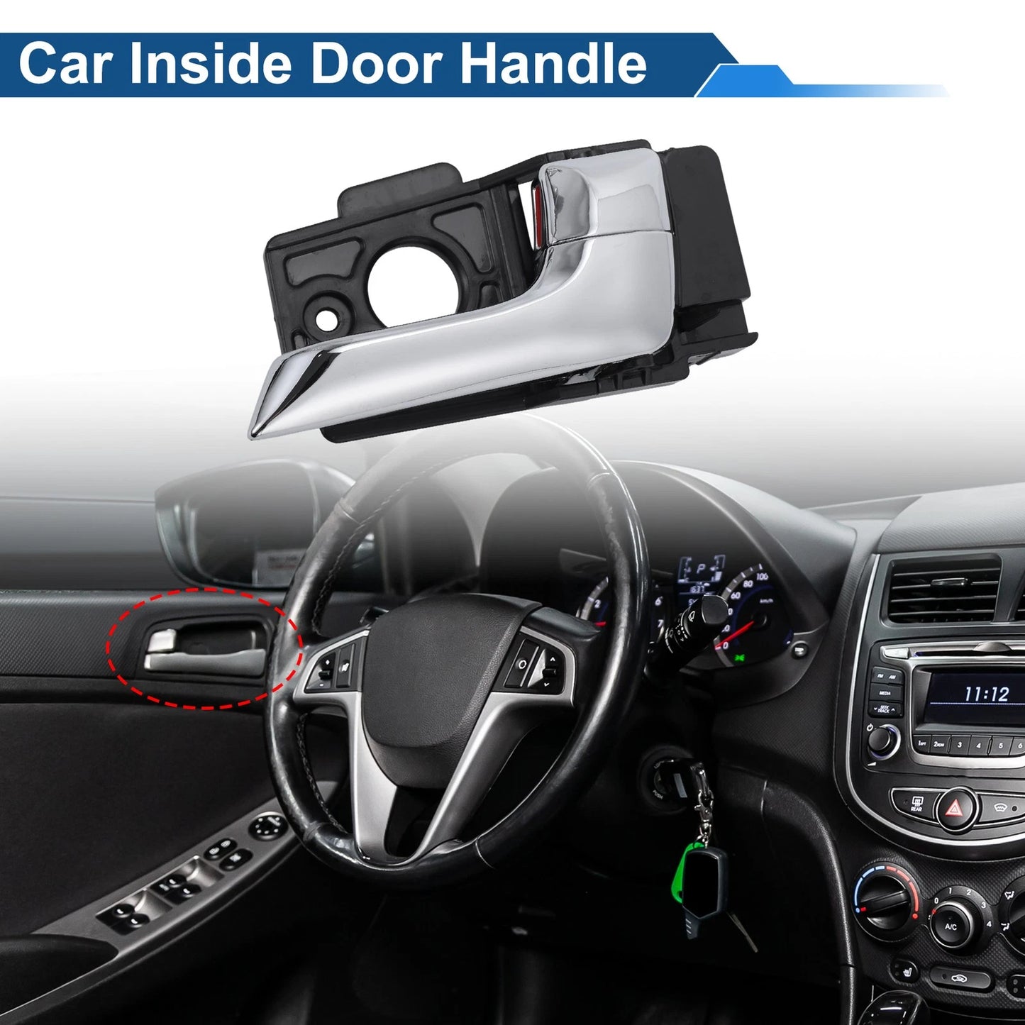 Rear Right Passenger Side Door Handle for Kia K2 (2013-2015)