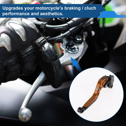 Adjustable Short Long Brake Clutch Lever for Kawasaki Z1000SX Orange Black