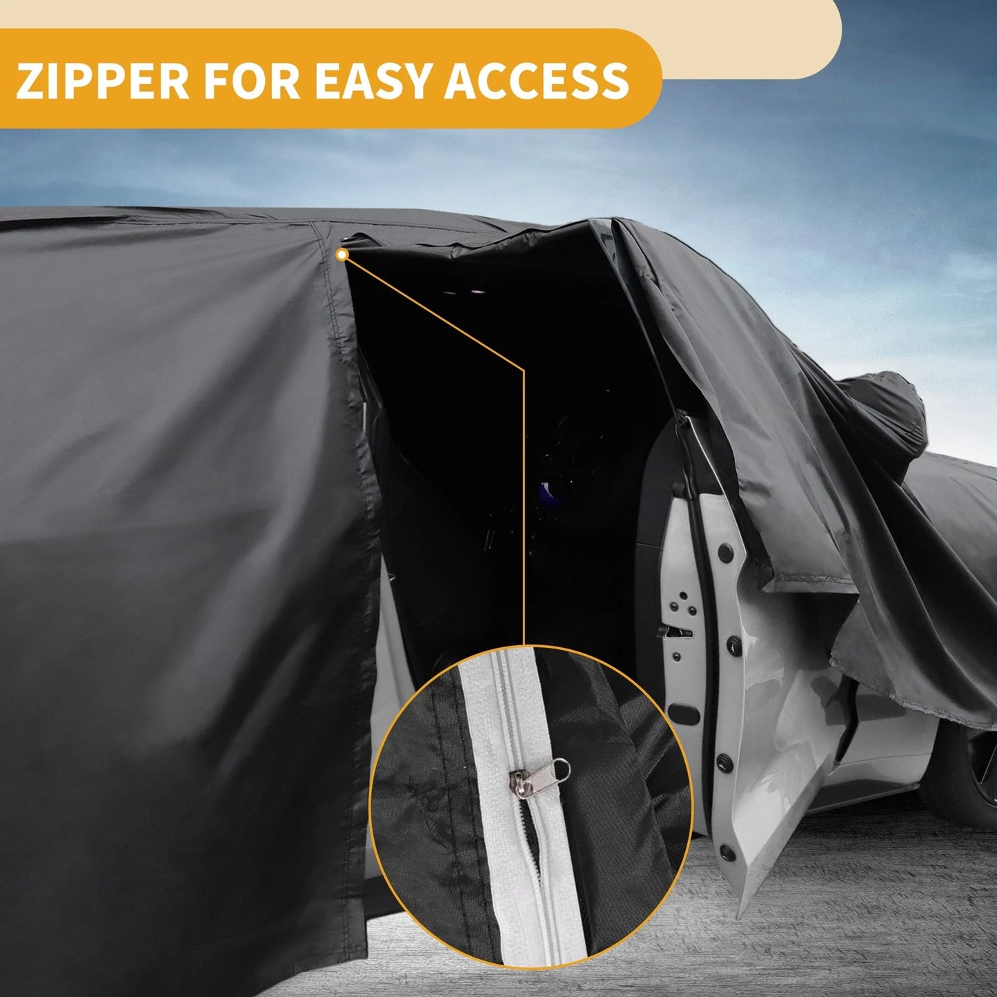 Waterproof All Weather Car Cover for Tesla Model Y (2020-2024) Black Blue 210D