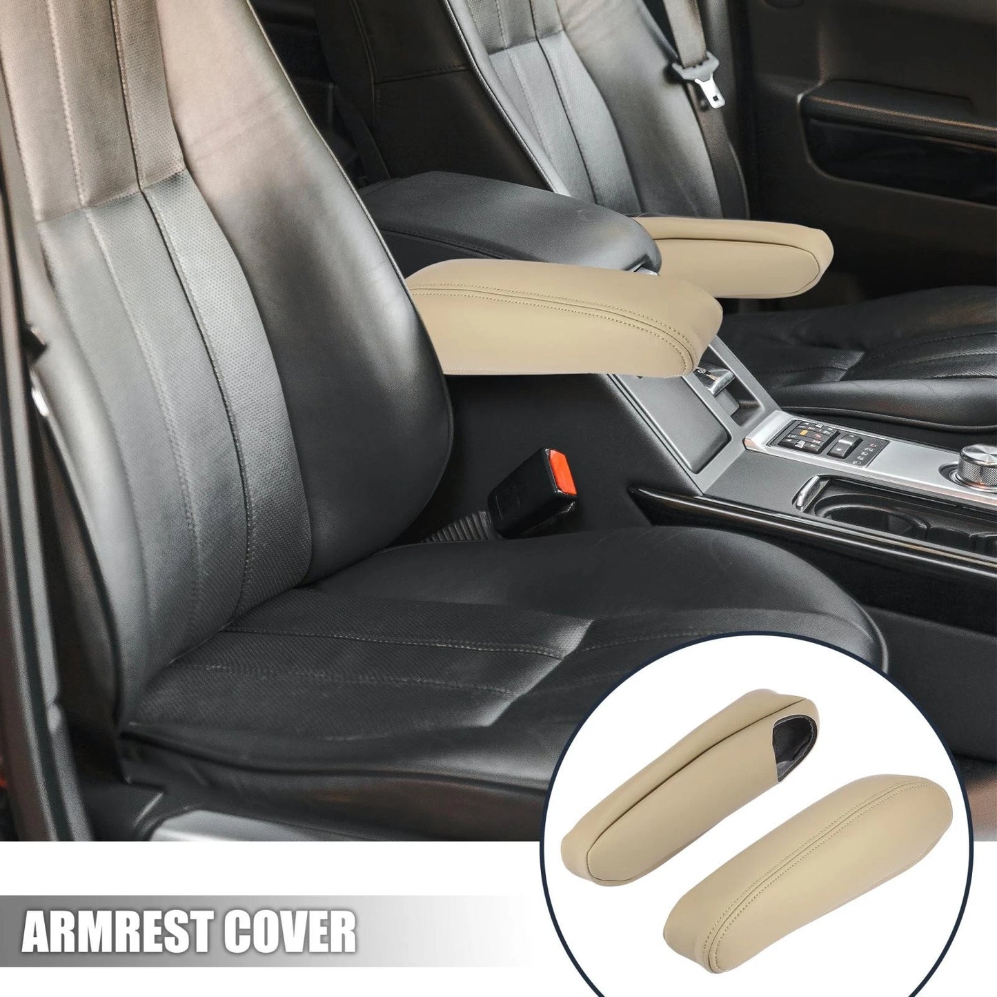 1 x Front Seat Armrest Cover Beige for Chevrolet Tahoe