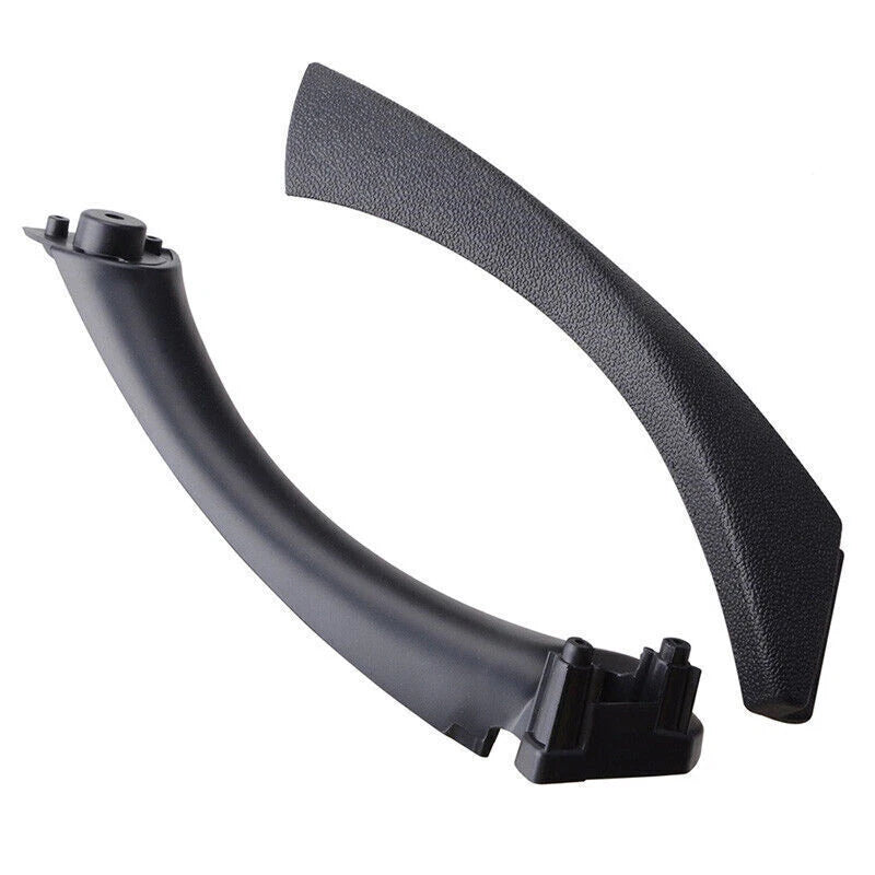Black Inner & Outer Door Panel Handle Pull Trim Cover for BMW E90 328i (2007-2013)