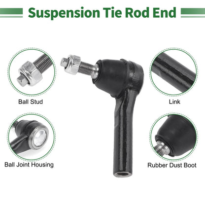 8 Pcs Front Suspension Kit Tie Rod Ends & Sway Bar Links for Ford