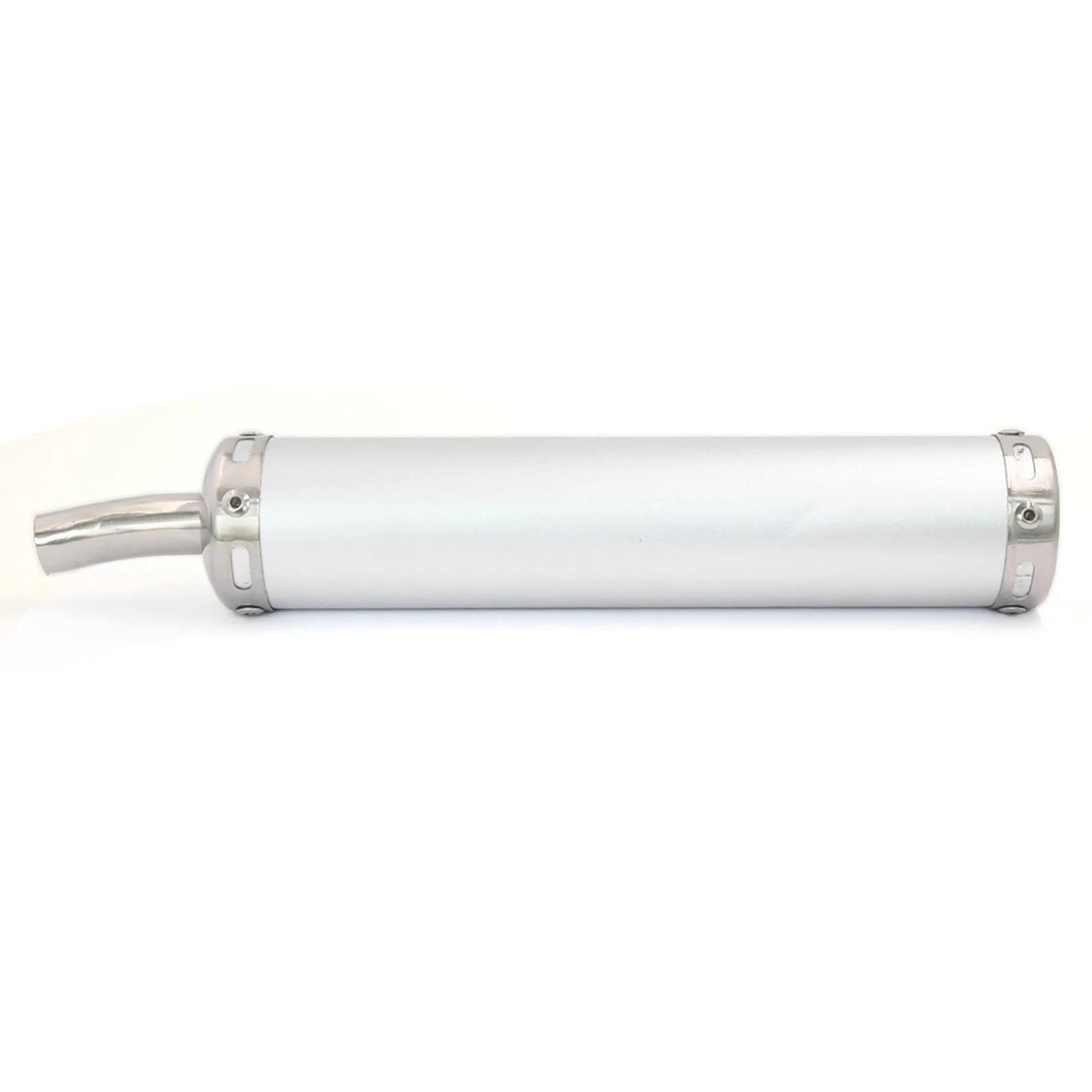 Tail Exhaust Pipe / 280mmx60mm / Muffler Silver Tone for Universal Motorcycle