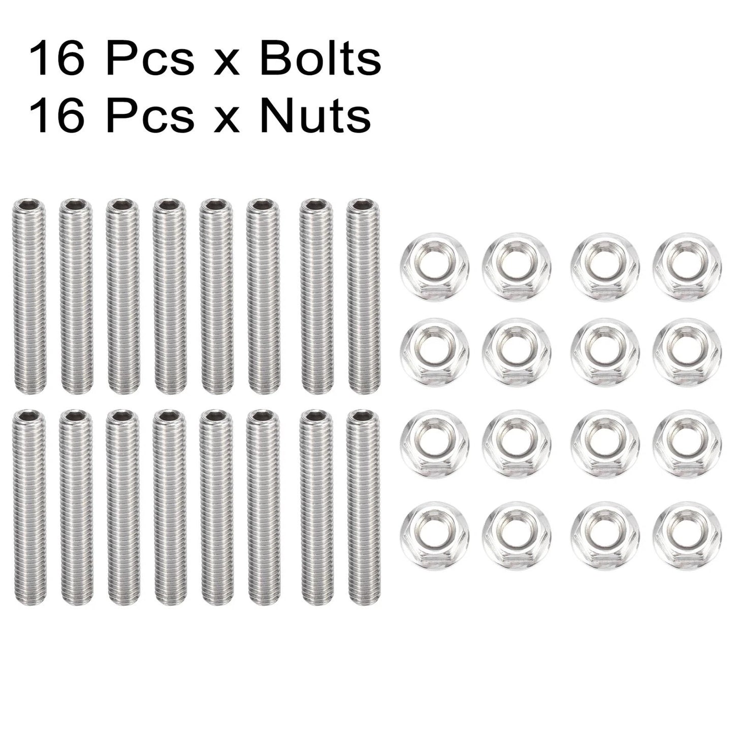 16 x Stainless Steel Exhaust Manifold Bolt Studs for Ford 4.6 5.4L (2000-2010)