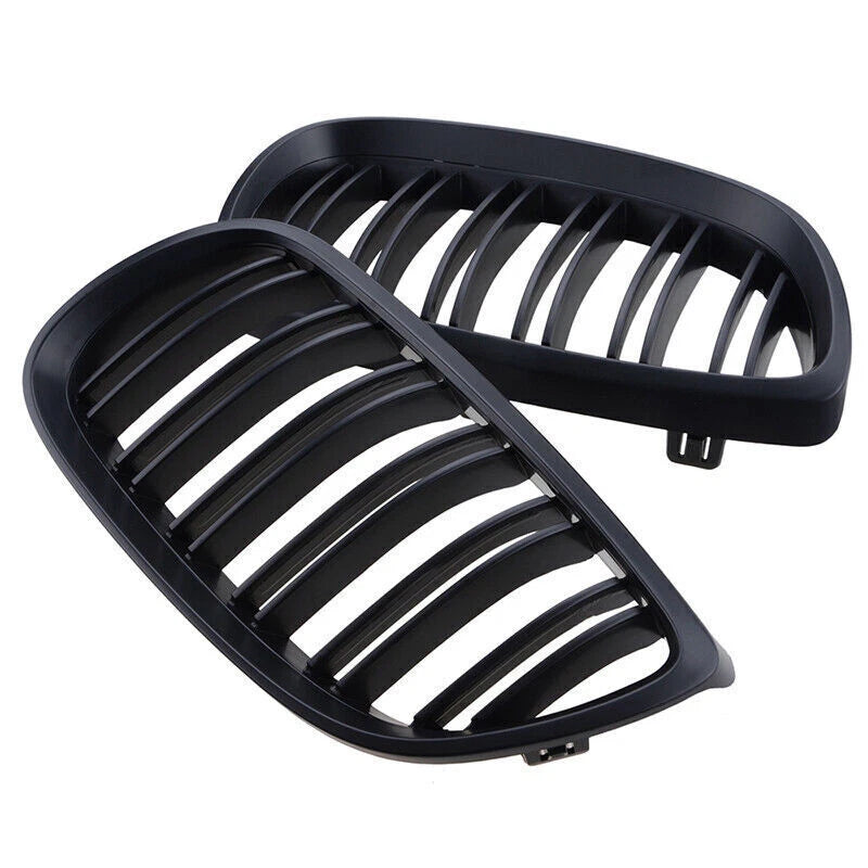 Black L+R Front Kidney Grille for BMW E92 E93 328i 335i 3-Series (2007-2010)