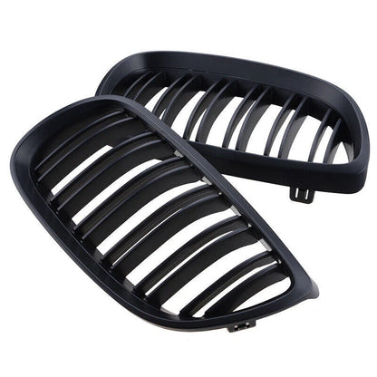 Black L+R Front Kidney Grille for BMW E92 E93 328i 335i 3-Series (2007-2010)