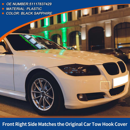 Tow Hook Cover for BMW E81 E87 (2004-2011) Black Sapphire