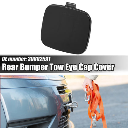 Rear Bumper Tow Hook Eye Cap Cover for Volvo S60 (2011-2018) Black
