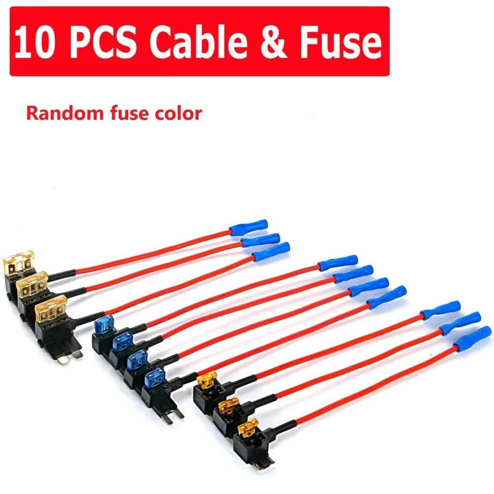 Fuse Holder Add A Circuit Automotive Black & Red Car Circuit Fuse Adapter