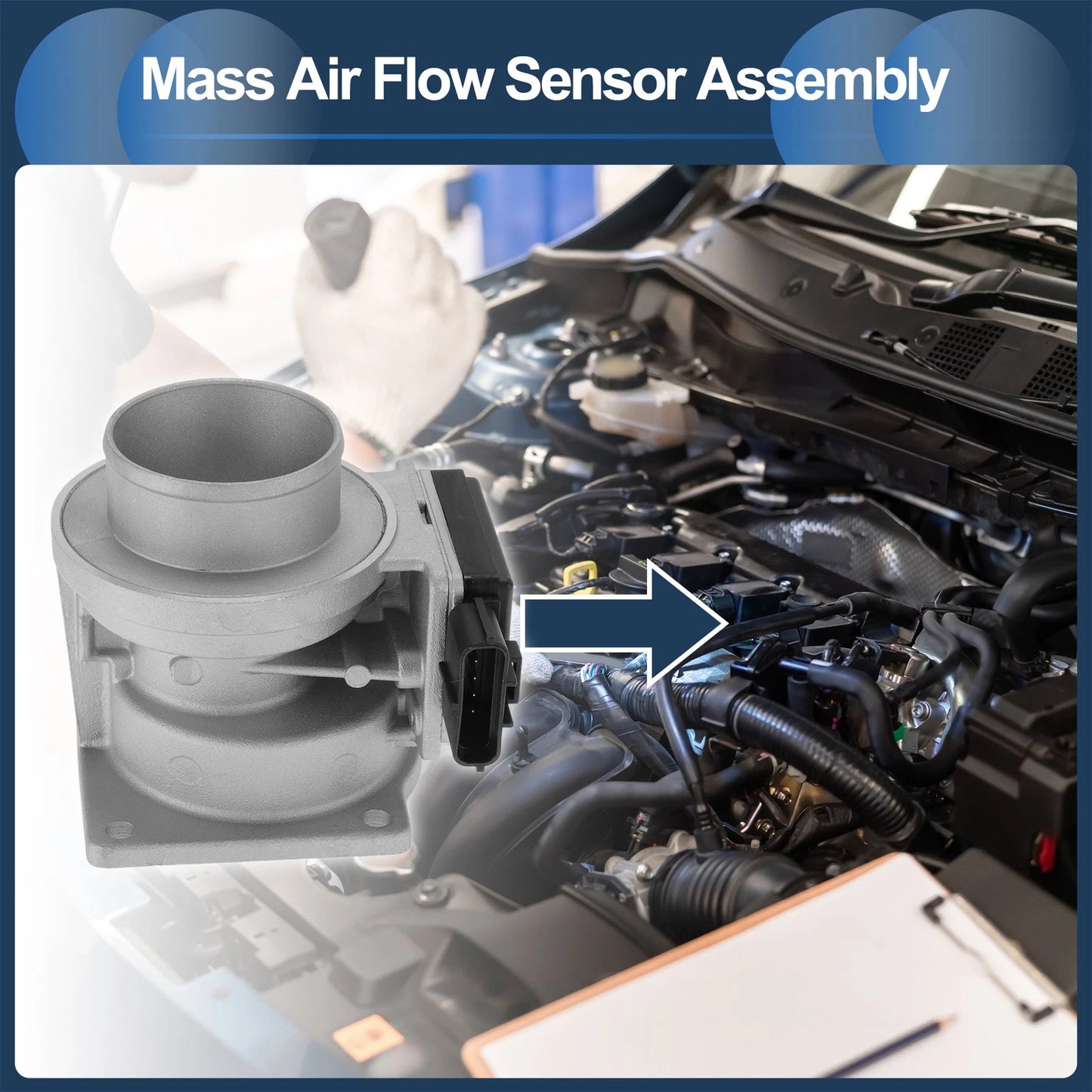 Mass Air Flow Sensor for Ford Edge (2019-2023) Plastic Metal 1 x Unit