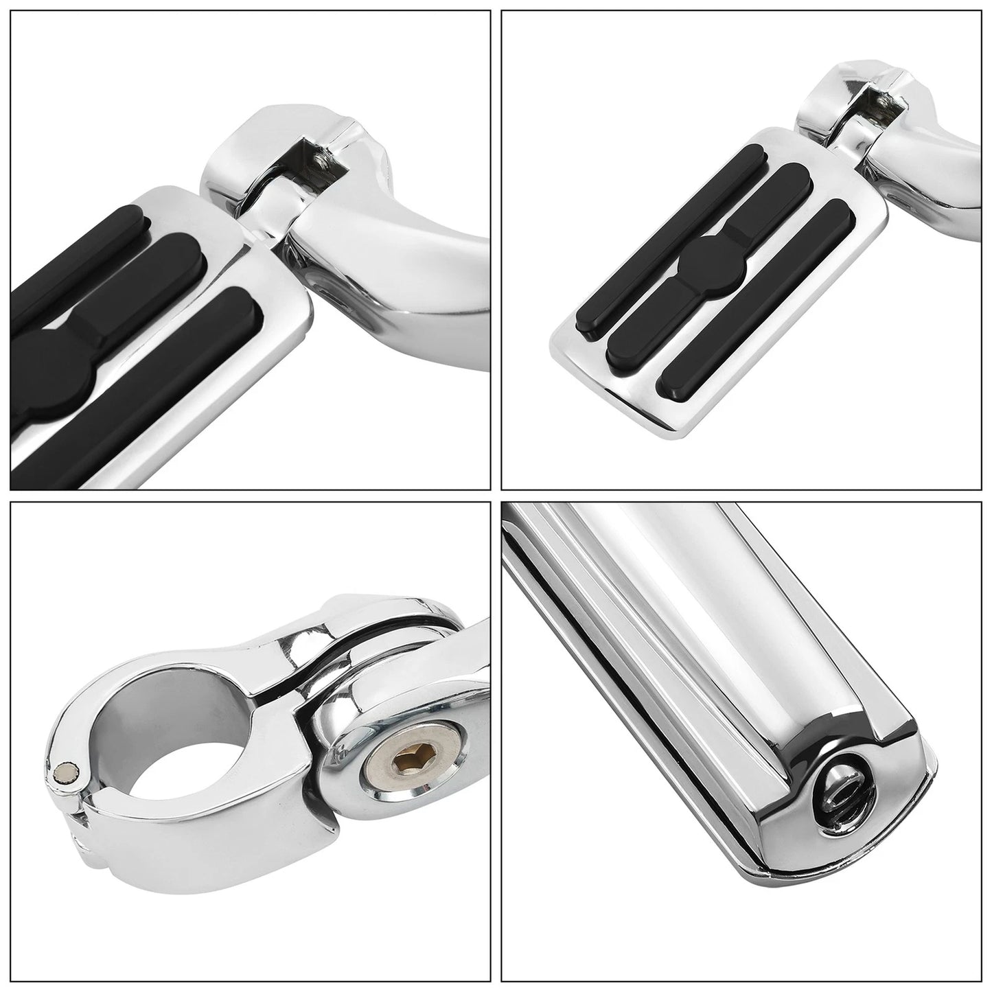 1-1/4" Motorcycle Short Highway Engine Guard Footpegs for Harley Touring