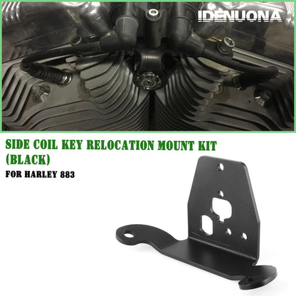 1x Side Coil Key Relocation Mount Kit for Harley Sportster 48 72 883 1200 (2004-2023)