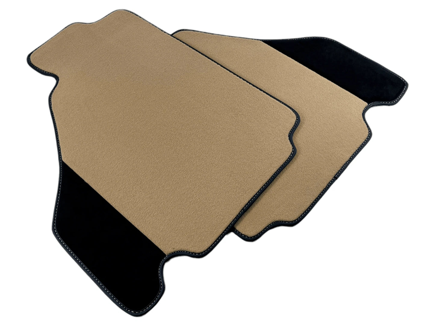 Beige Floor Mats for Ferrari F430 Carpet with Alcantara Leather (2004-2009)