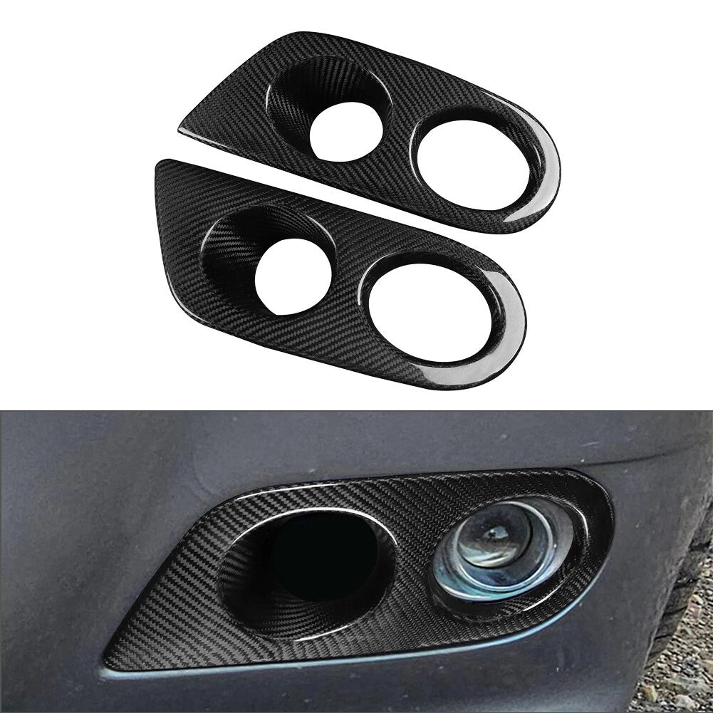 Carbon Fiber Black Front Fog Light Frame Covers for BMW E46 M3 (2001-2006)