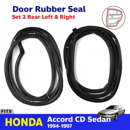 Door Rubber Seal Weahterstrip Rear L+R Fits Honda Accord CD 4D Sedan 1994-97 D05