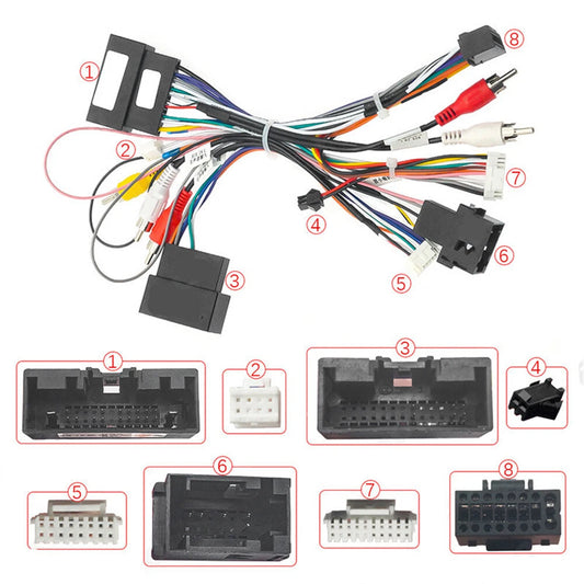 16Pin Car Audio Power Cable Adapter w/ Canbus Box for Ford Focus, Ranger, F150