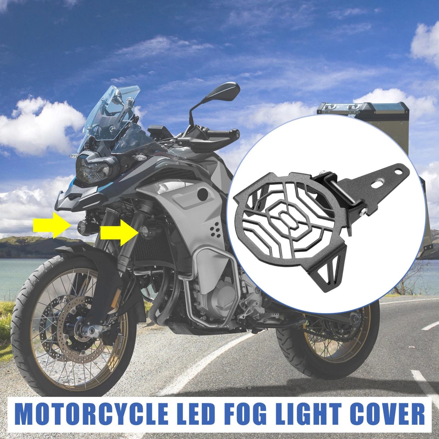 LED Fog Light Protector for BMW R1200 F800 R1250 F850 (2013-2023)