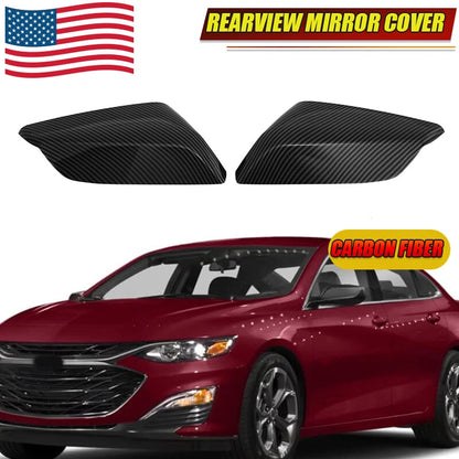 Carbon Fiber Rear View Mirror Cover Caps for Chevrolet Malibu (2016-2022)