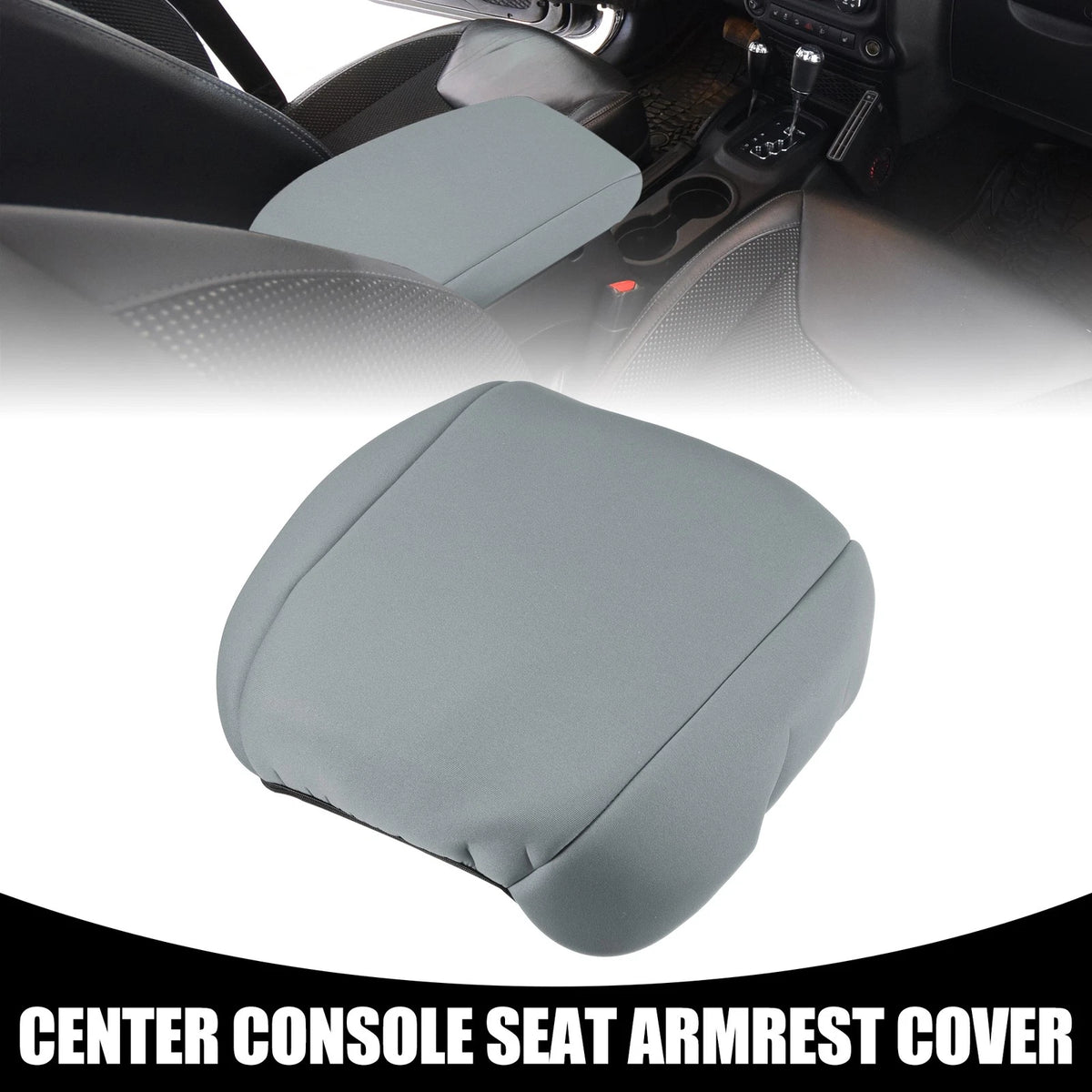 Center Console Lid Armrest Cover for JEEP Wrangler (2018-2023) Gray