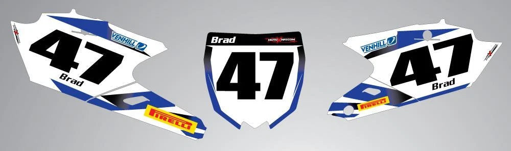 Custom Number Plates Storm Style for 2014 YZF 250