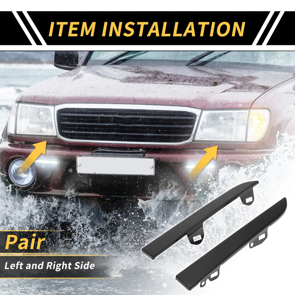 Front Bumper Grille Headlight Filler for Toyota Tacoma (2001-2004)