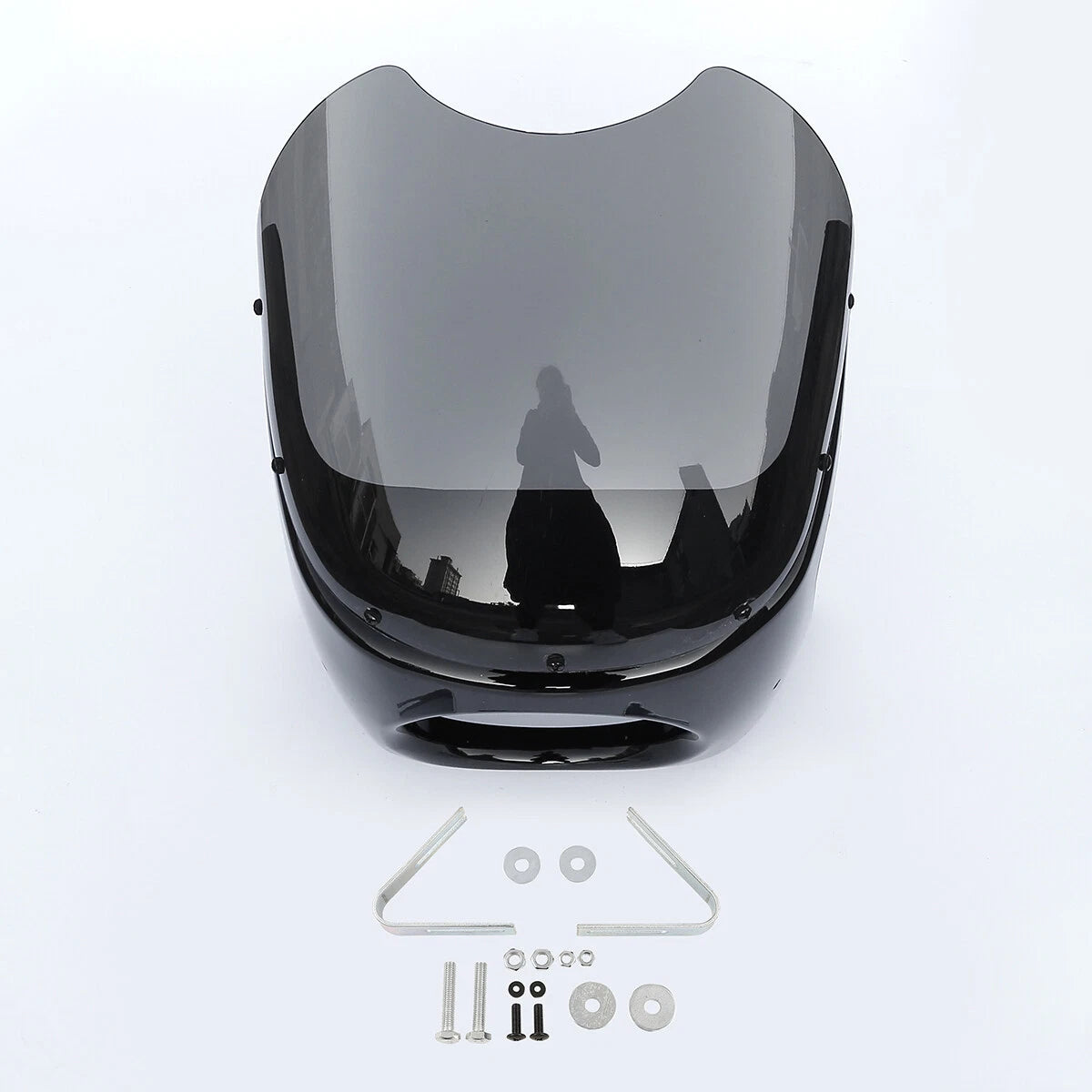 7-inch Round Motorcycle Headlight Headlamp Light Fairing Smoke Windshield Windscreen